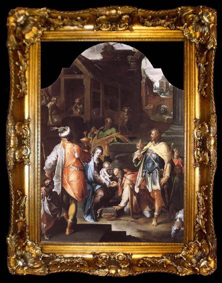 framed  SPRANGER, Bartholomaeus The Adoration of the Kings, ta009-2